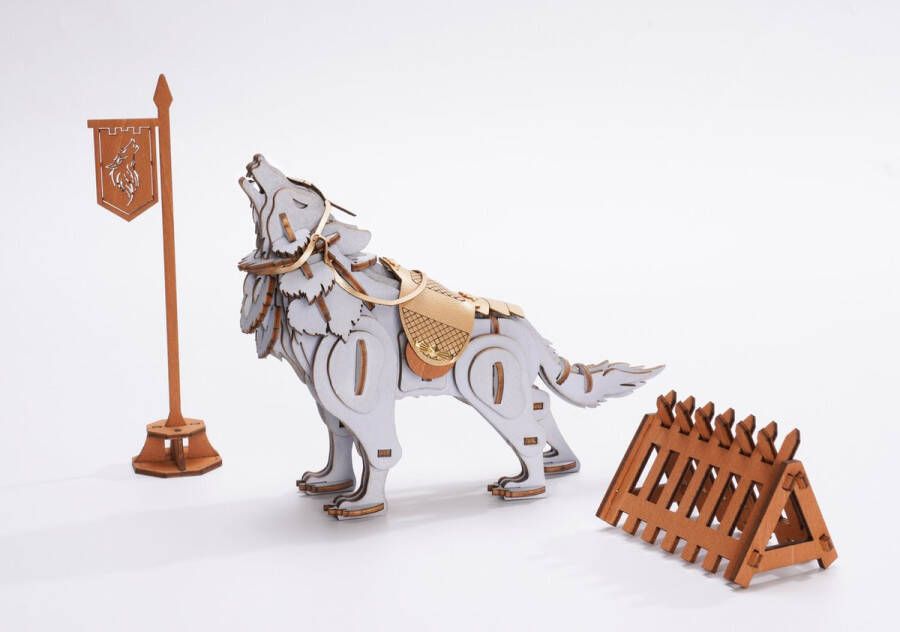 Robotime Warrior Wolf Houten 3D DIY bouwset Houten bouwpakket Knutselen TWA04