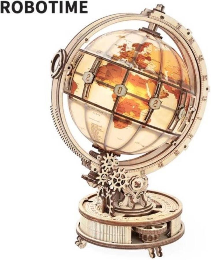 Robotime Wereldbol Rokr Globe Sterrenbeeld Houten puzzel Volwassenen 3D puzzel Modelbouw DIY