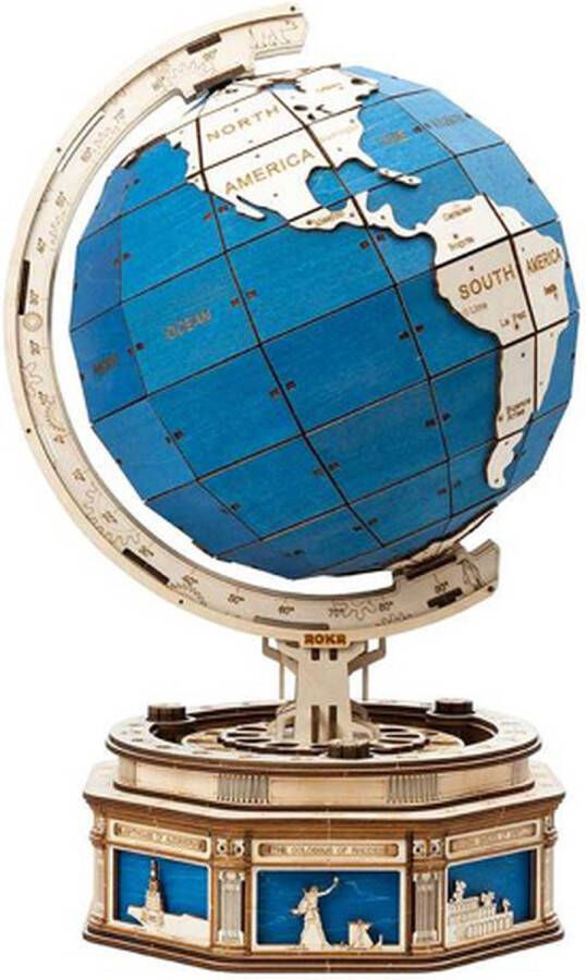 Robotime Wereldbol ST002 The Globe Houten modelbouwpakket