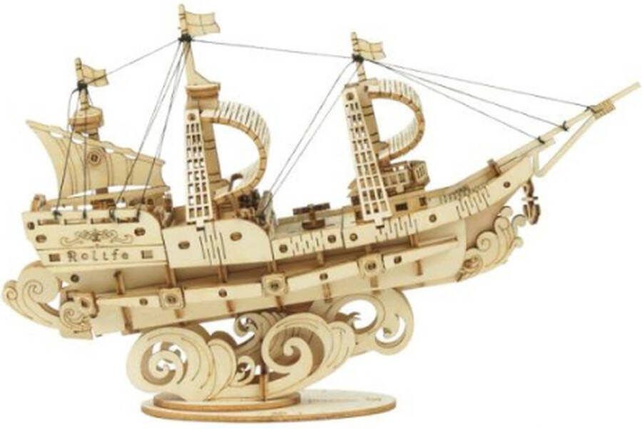 Robotime Zeilboot Modelbouw Bouwpakket Hout 3D Puzzel Kinderen Volwassenen