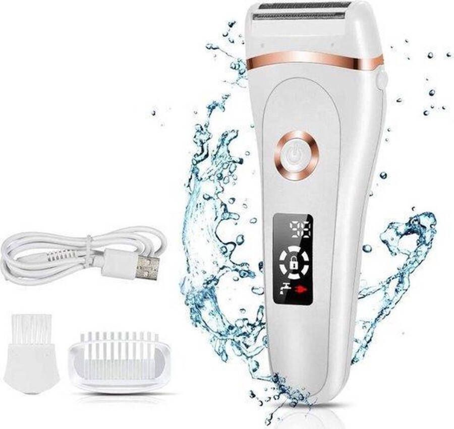 Rock&Rose 3-in-1 Ladyshave Scheerapparaat voor Vrouwen USB Oplaadbaar Scheren Ontharen Adapter & Oplaadkabel Inbegrepen