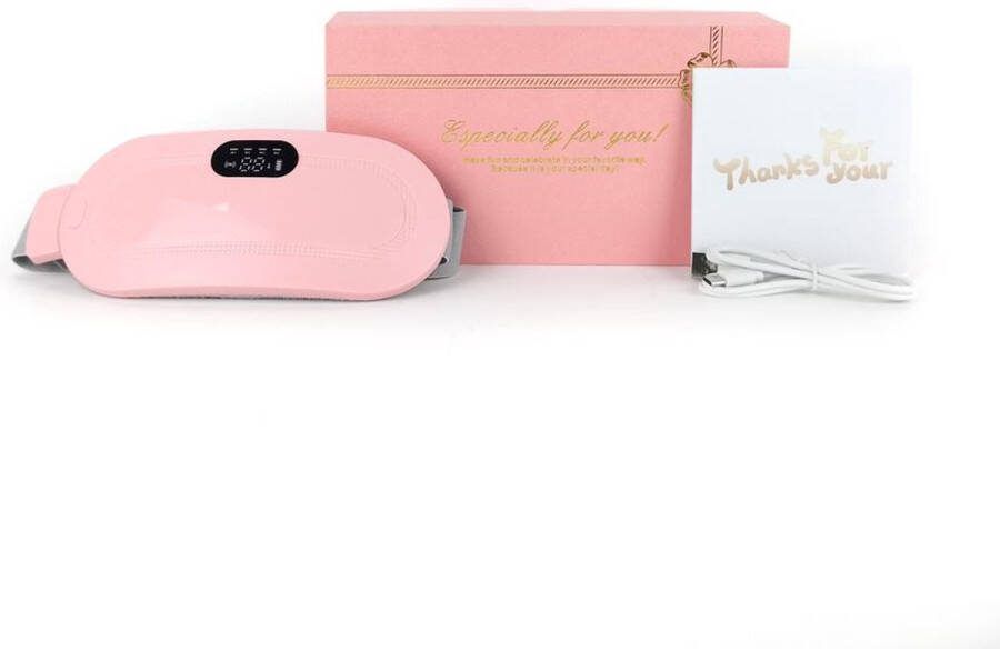 Rock&Rose Menstruatie Warmteband Menstruatie Band Menstruatie Pijnverlichting Massagekussen Massage Apparaat 3 Warmtestanden Triltechnologie