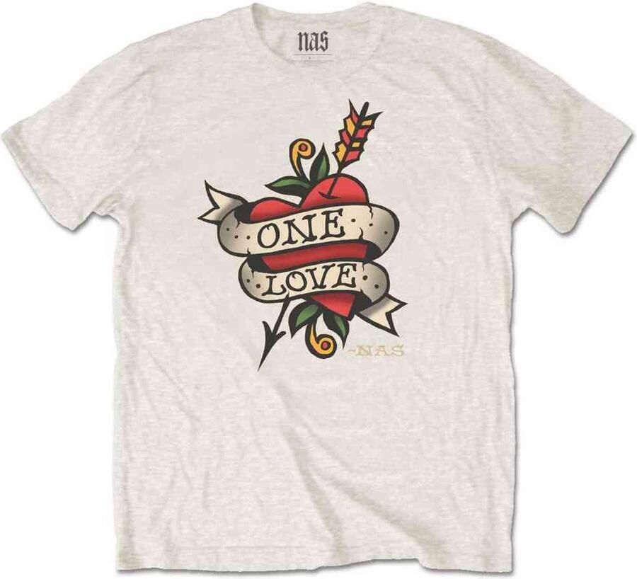 Rock Off Nas Love Tattoo Heren T-shirt 2XL Creme