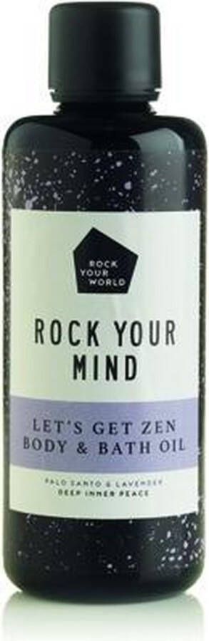 ROCK YOUR WORLD Let's Get Zen Body Bad olie Etherische olie Lavendel & Citroen geur Essentiele Olie Rust & Ontspanning Massage Olie Aroma olie Natuurlijk 100ml