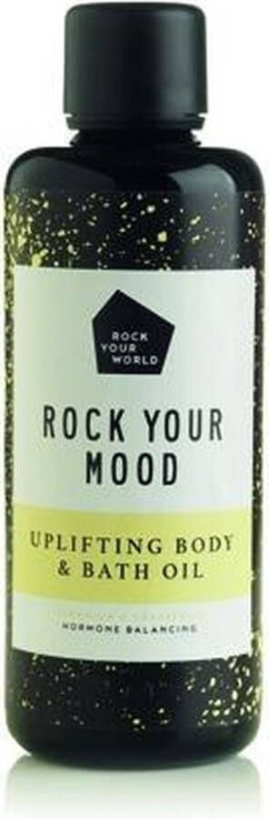 ROCK YOUR WORLD Uplifting Body Badolie Etherische olie Geranium & Grapefruit geur Massage olie Amandel olie Aroma olie Natuurlijk 100ml