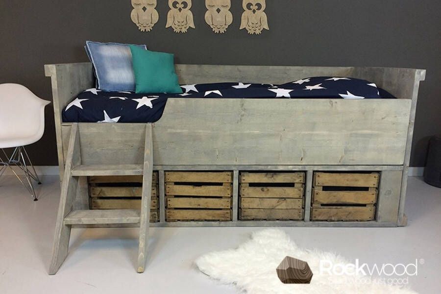 Rockwood Kajuitbed Jasper Grey inclusief montage