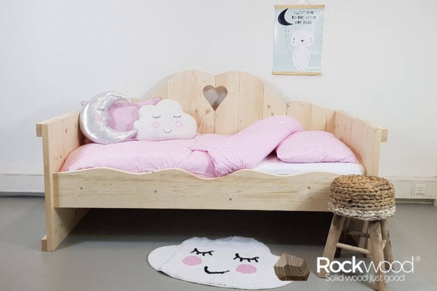 Rockwood Peuterbed Isabelle inclusief montage met lattenbodem en veilig bedhekjeinclusief blik beits antraciet wash