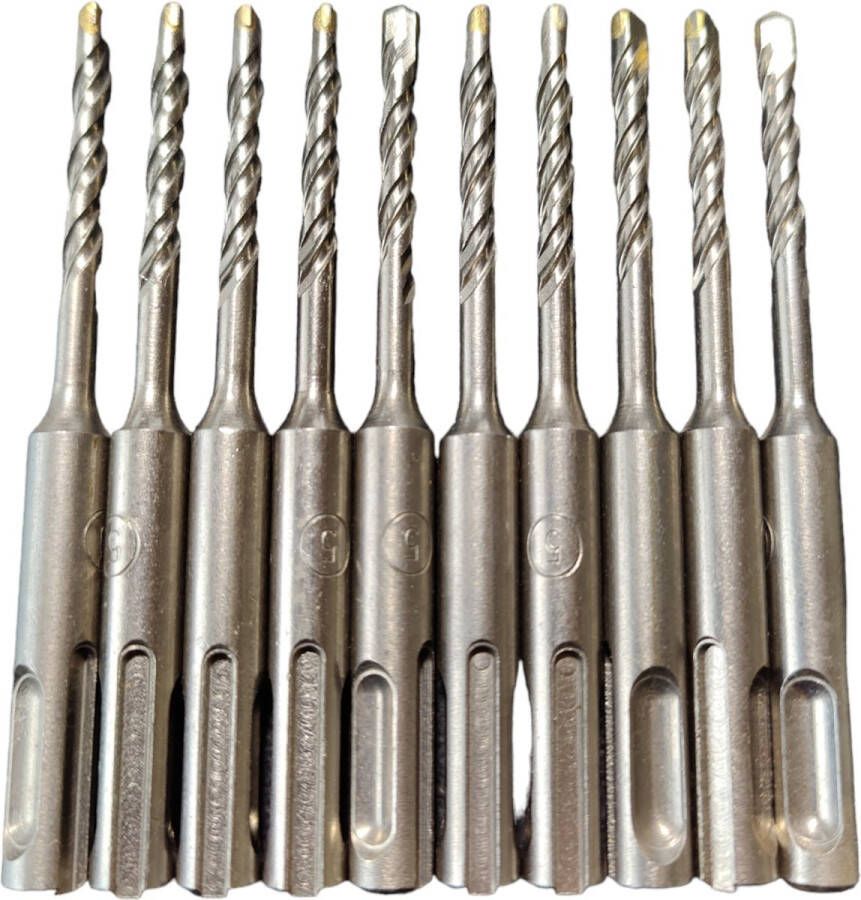 Rodia hamerboor 10x SDS plus Boor 5mm L 100mm NL 50mm 2 snijder