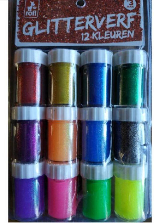 Rofl Glitterverf 12 Kleuren