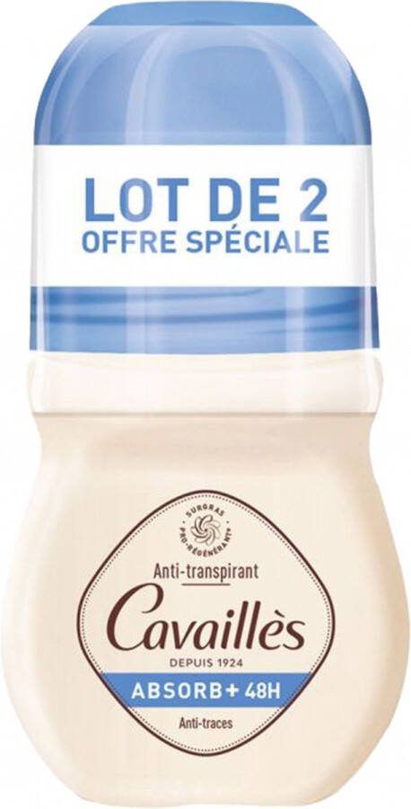 Rogé Cavaillès Roge Cavailles Absorb Efficacite Drl 100ml Roll-on Deodorant Transparant