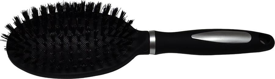 Rojafit Pneumatische Haarborstel Mixed Bristle Ovaal 24 cm. Zilver