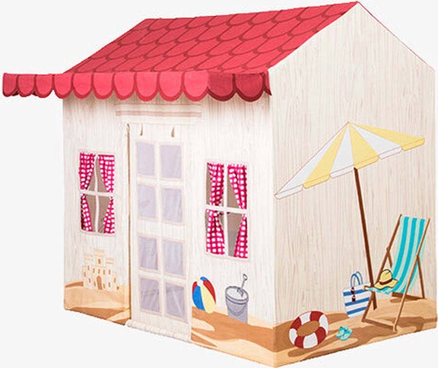 Role Play strandhuis Speeltent voor kinderen 130 x 86 x 124 cm Premium Handgemaakt puur Katoen Speelhuis voor binnen en buiten Kindertent voor jongens en meisjes