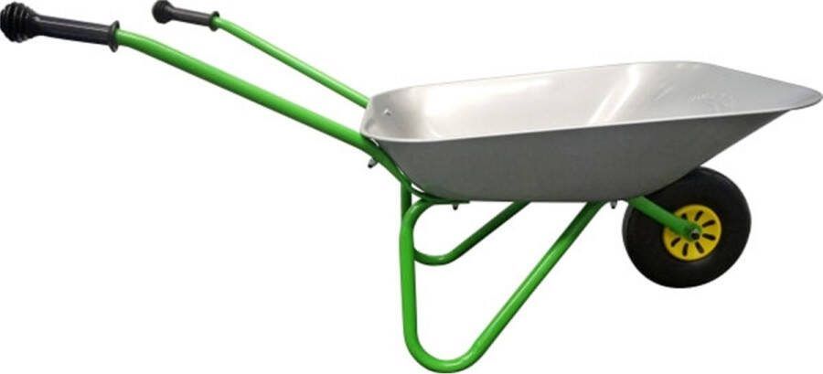 Rolly Toys Metalen kruiwagen zilver groen