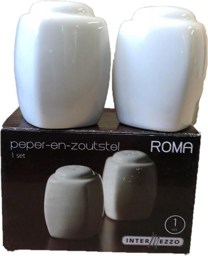 Roma Peper en zout stel 1 set Wit Hoogwaardig porselijn Vaatwasmachine bestendig
