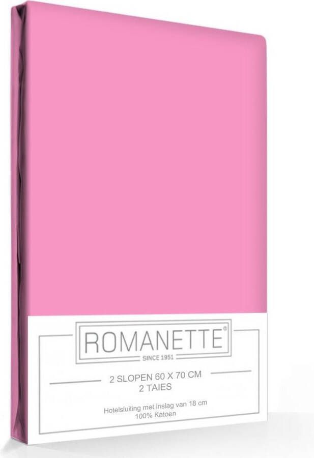 Romanette 2 Kussenslopen Katoen Fuschia