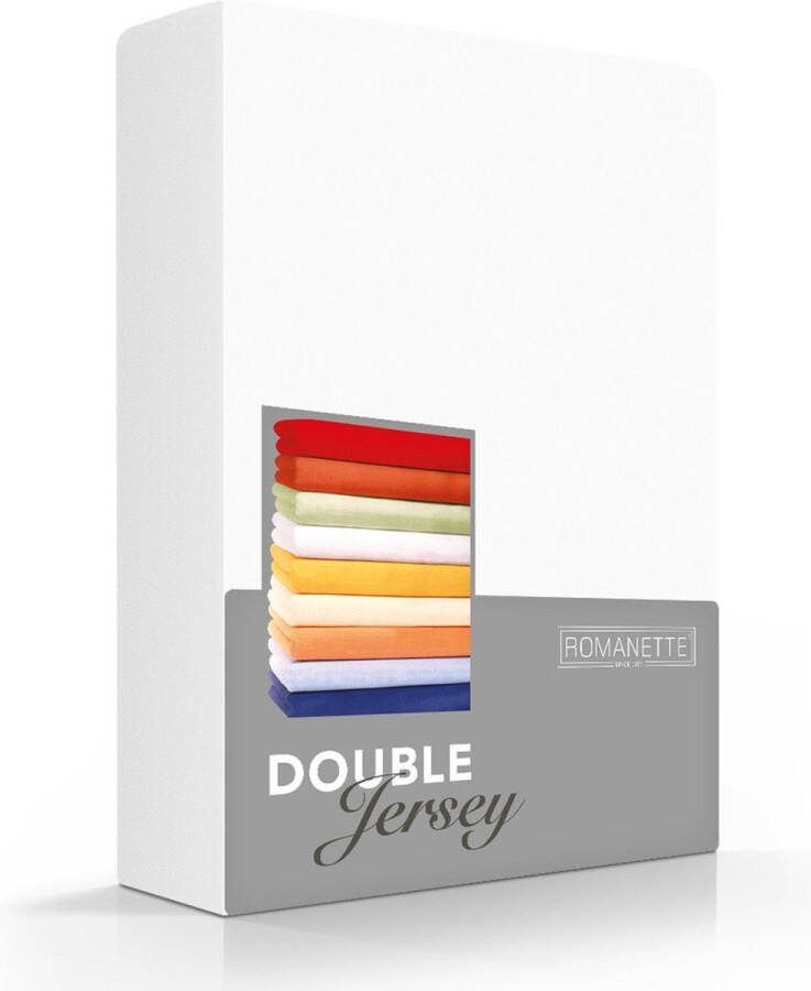 Romanette Double jersey wit 100% katoen Twijfelaar 120 130x200 210 220