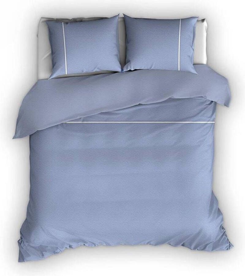 Romanette Duchesse flanel dekbedovertrek Lits-jumeaux (270x200 220 cm + 2 slopen) Flanel Wit Blue