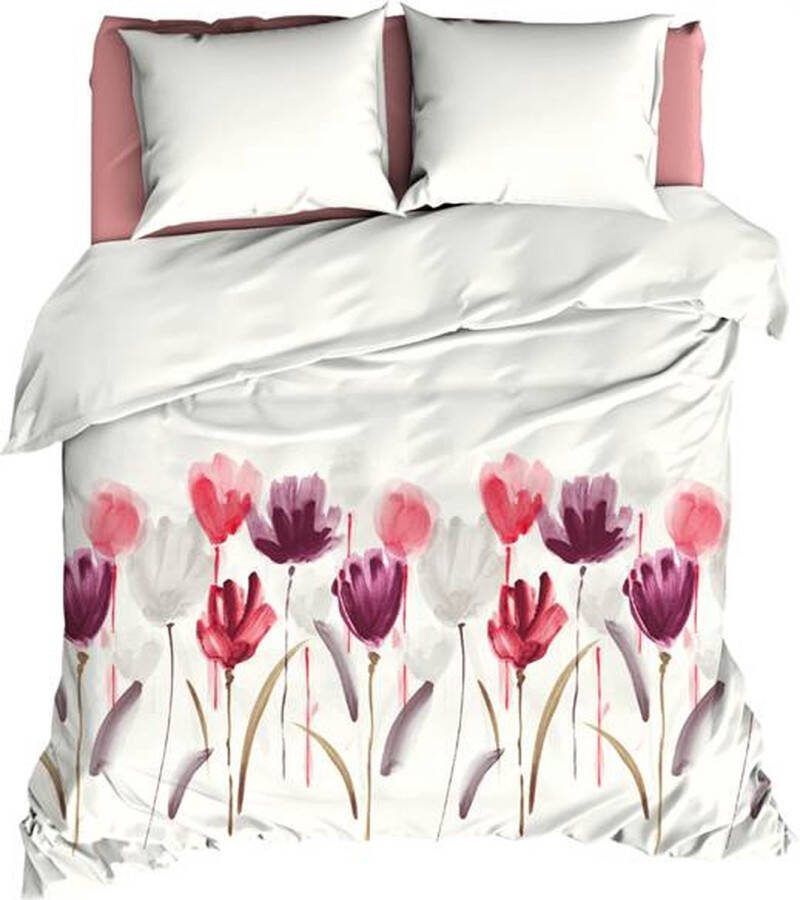 Romanette Fiorito Dekbedovertrek Tweepersoons 2-persoons (200x200 220 cm + 2 slopen) Rose Grijs