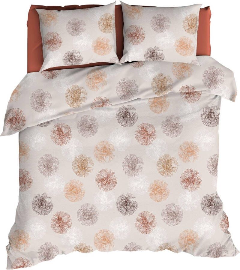 Romanette FLANEL Dekbedovertrek 200x200 220 Snowflakes terra