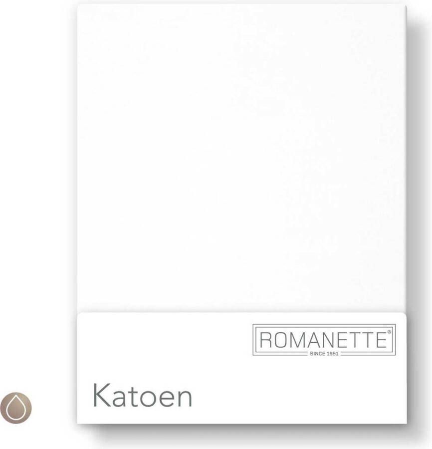 Romanette Hoeslaken Flanel 160 x 200 cm Wit