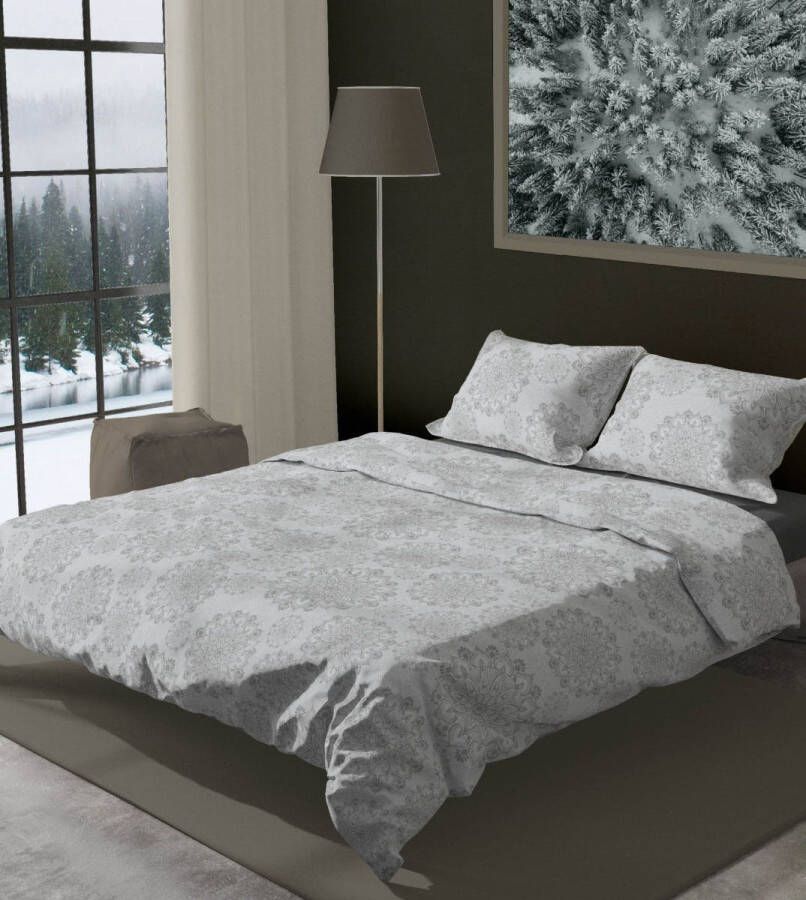 Romanette Jungfrau Dekbedovertrek Extra breed 270x200 220 cm Silver