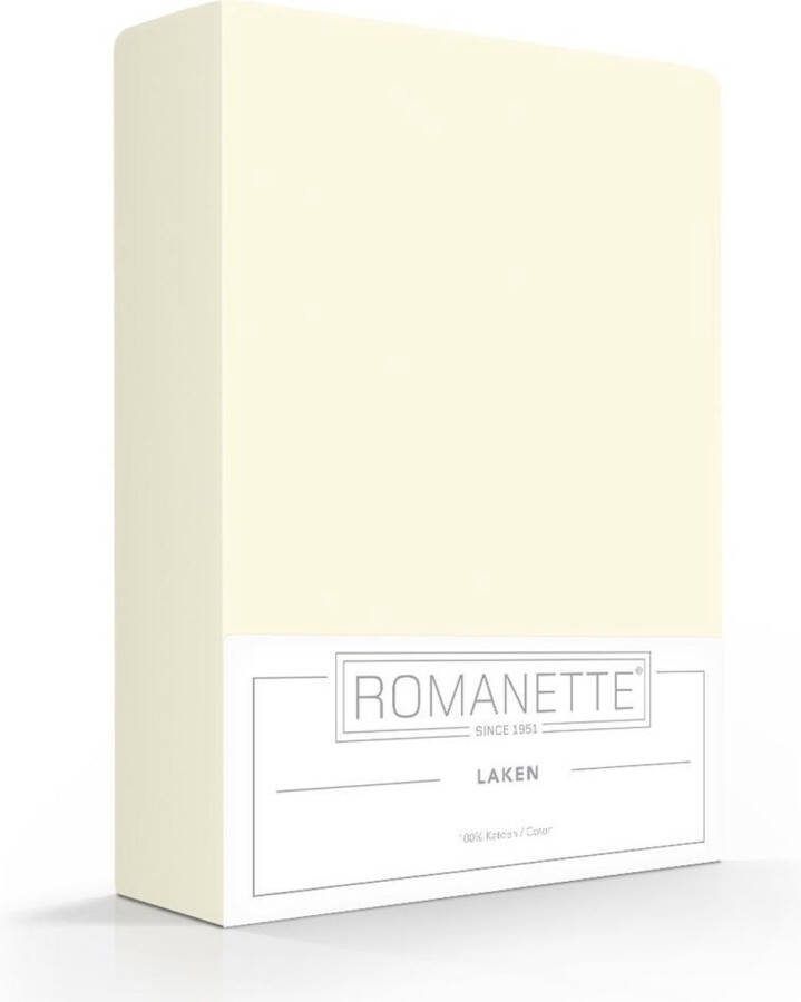 Romanette Katoenen Laken 150x250 cm Ivoor
