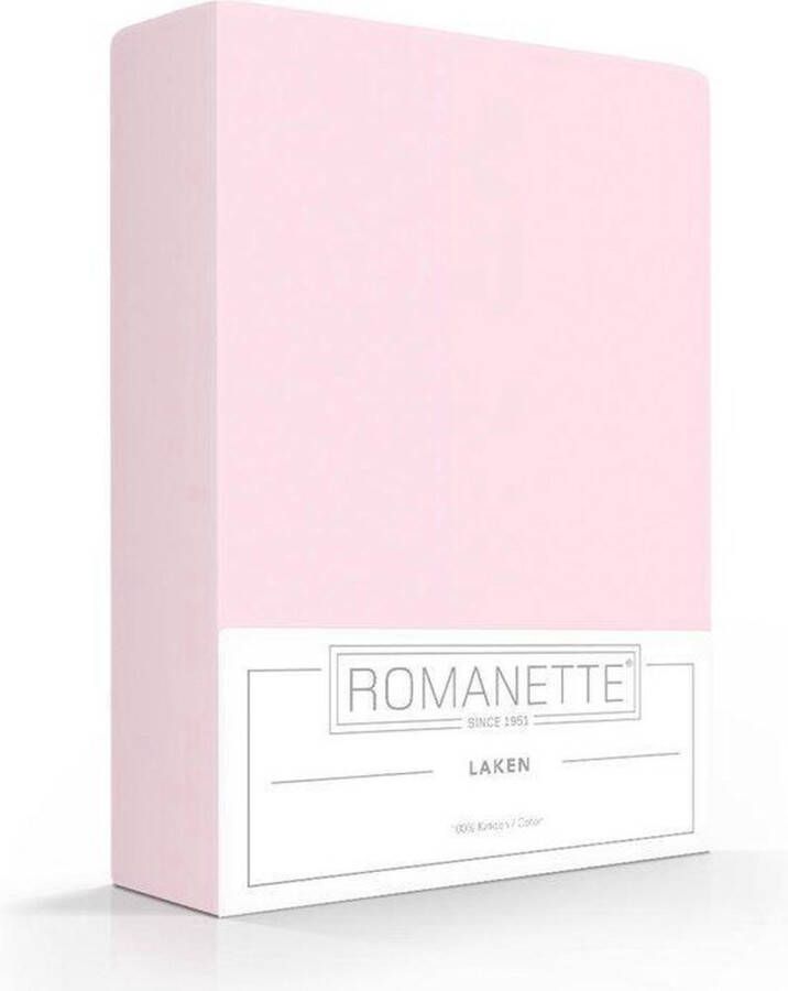 Romanette Laken 100% Katoen Roze 100% Katoen Lits-jumeaux laken 240x260