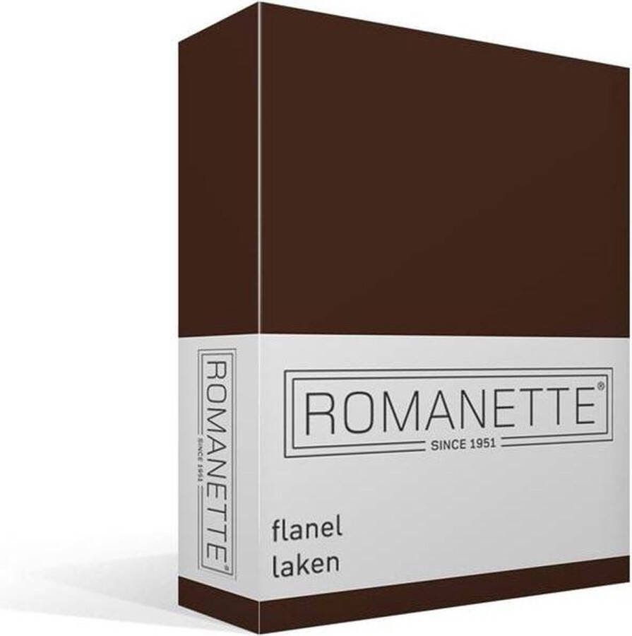 Romanette Laken Verwarmend Flanel Bruin