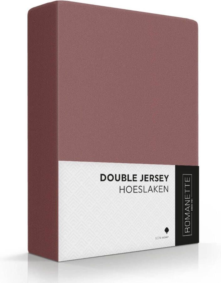 Romanette Luxe Dubbel Jersey Hoeslaken 1 Persoon 80 90 100x200 210 220 cm – Taupe