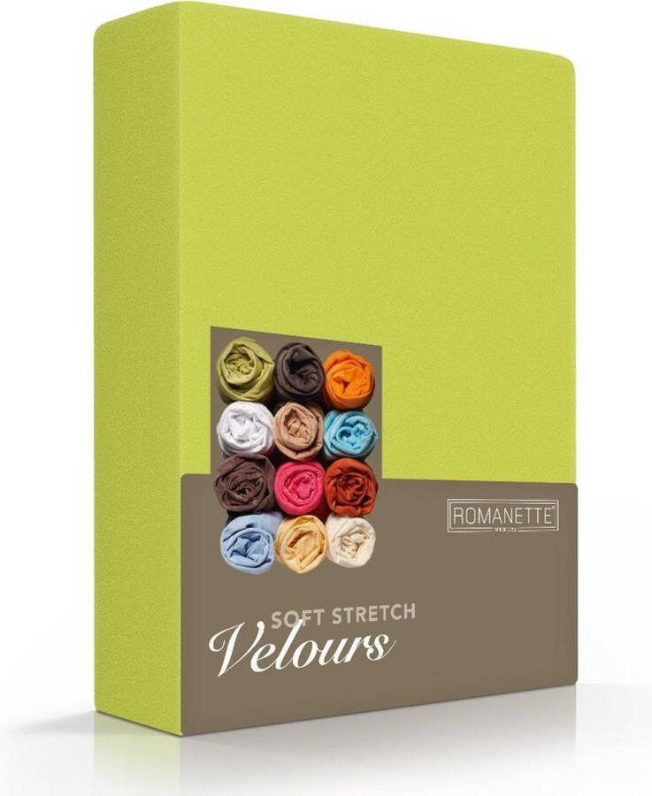 Romanette Badstof Velours Hoeslaken apple 2 Persoons 140 150 160x200 220cm