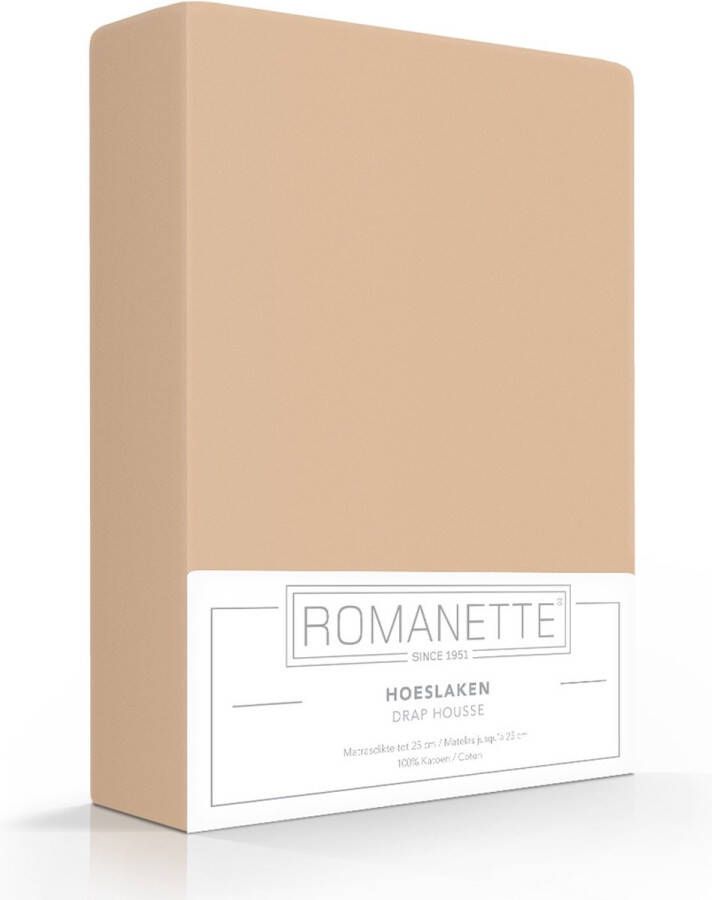 Romanette Luxe Verkoelend Hoeslaken Camel 160x220 cm Katoen