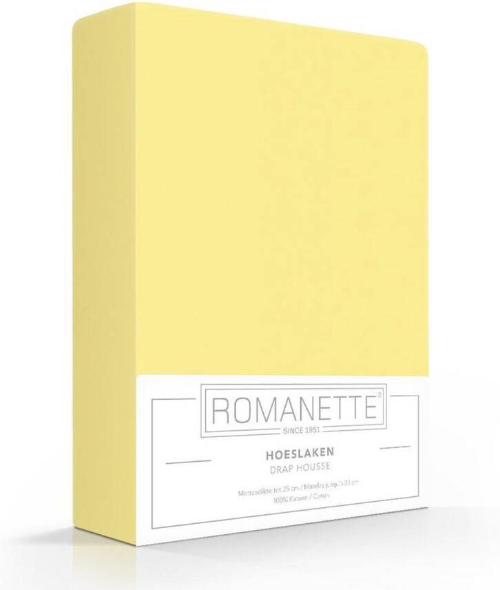 Romanette Luxe Verkoelend Hoeslaken Geel 180x200 cm Katoen