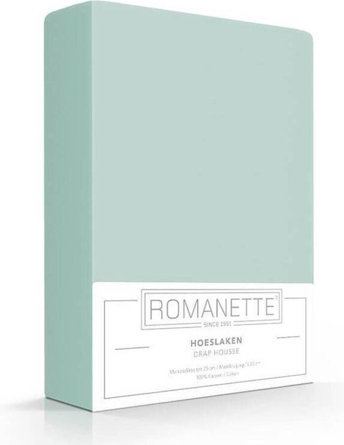 Romanette Luxe Verkoelend Hoeslaken Mint 140x200 cm Katoen