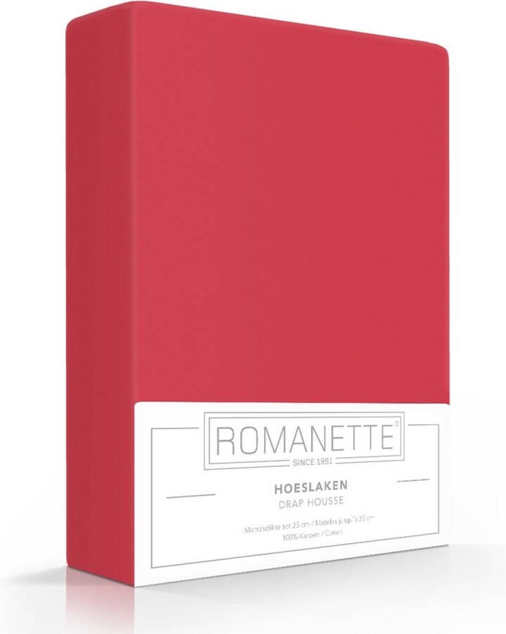 Romanette Luxe Verkoelend Hoeslaken Rood 140x200 cm Katoen