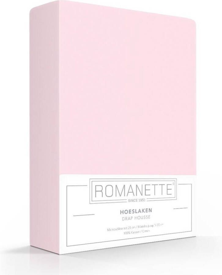 Romanette Luxe Verkoelend Hoeslaken Roze 160x200 cm Katoen