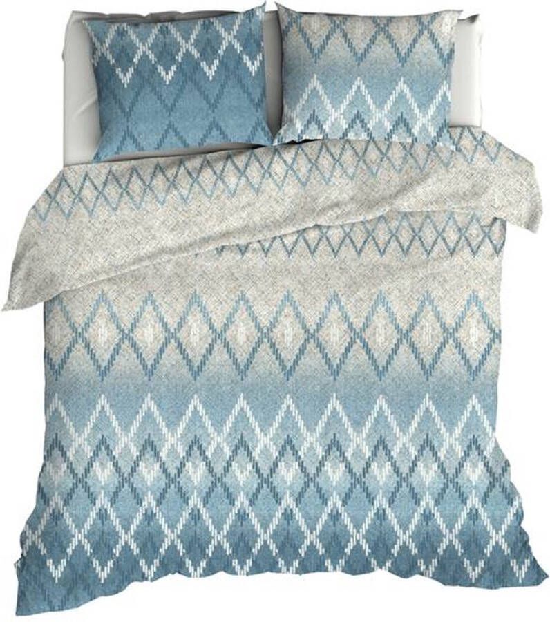 Romanette Snuggle Dekbedovertrek Tweepersoons 200x200 220 cm Blauw