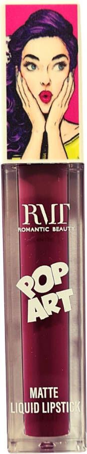 Romantic Beauty Pop Art Matte Liquid Lipstick 01 Wijnrood Lippenstift 6.2 g