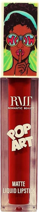 Romantic Beauty Pop Art Matte Liquid Lipstick 06 Donker Rood Lippenstift 6.2 g