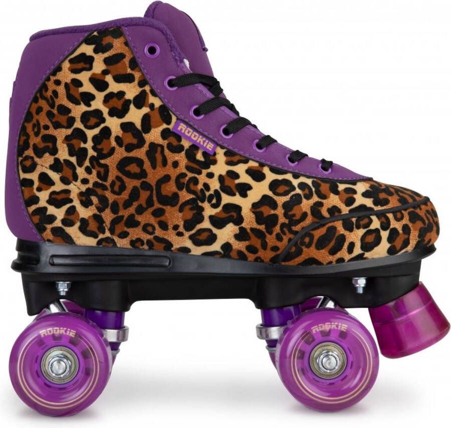 Rookie Harmony Rolschaatsen Rollerskates Leopard ABEC-7 Vegan vriendelijk (vallen ca. 1 maat groter uit)