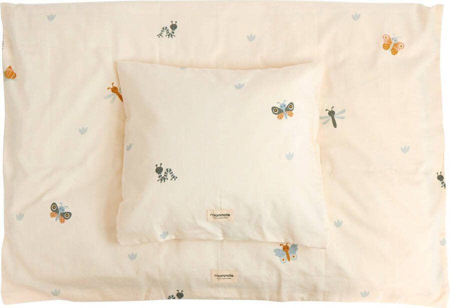 Roommate Dekbedovertrek Baby Bugs 100 x 140 cm met kussen 60 x 40 cm