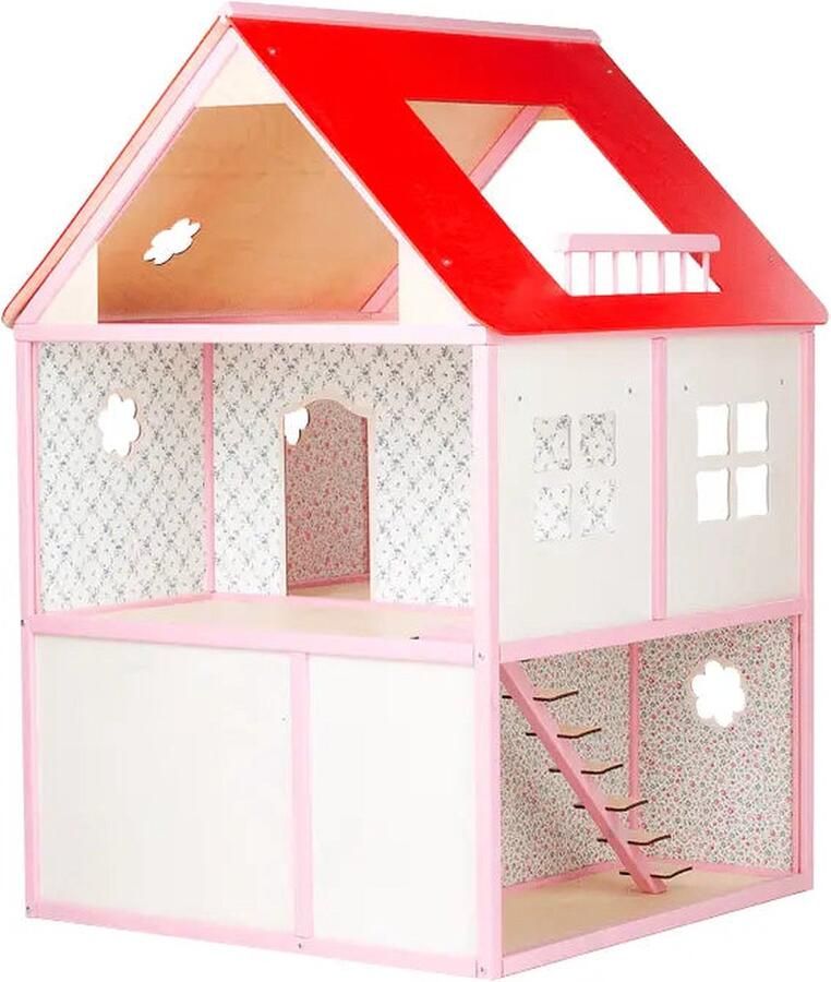 ROOSI Traditional Toys Poppenhuis Roosi Villa Roze