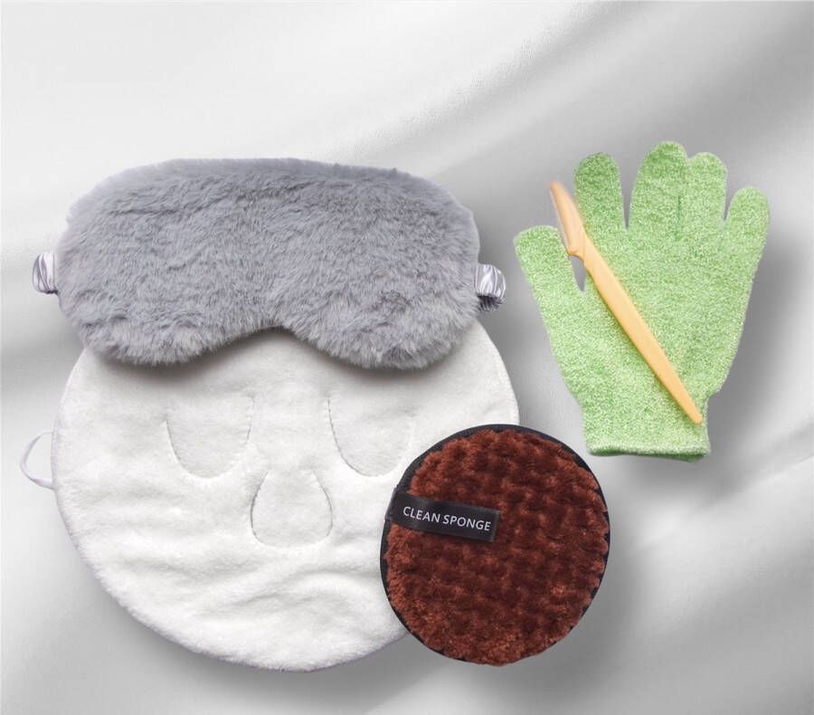 Roosonline Verzorgingspakket Verzorging Uiterlijk Gezicht Lichaam Face Body Scrub Zeezout Scrubhandschoen Scheermesje