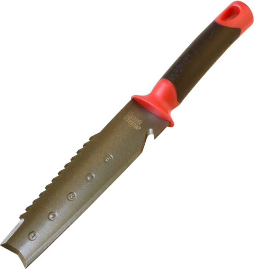 Root Slayer Knife Tuinschepje – Multifunctionele hand schepje met zaag en mes – Trimmer en onkruidverwijderaar – Tuingereedschap – Onkruidschepje