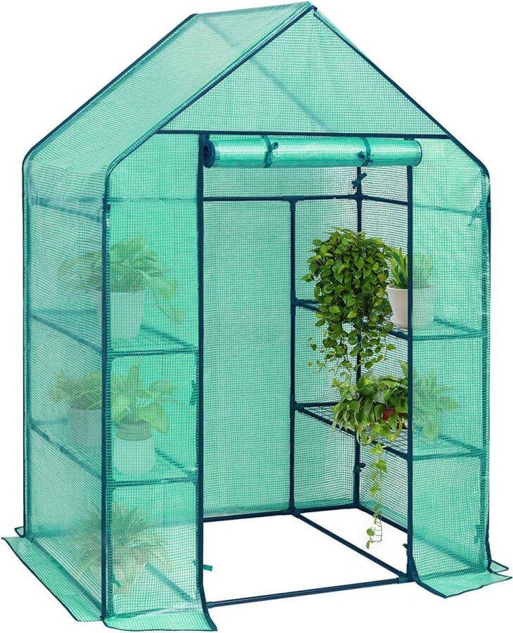 Rootz Living Rootz Folie Kas Plantenhuis Tuinhuisje UV-bestendig Klimaatgestuurd Eenvoudige montage 143cm x 73cm x 195cm