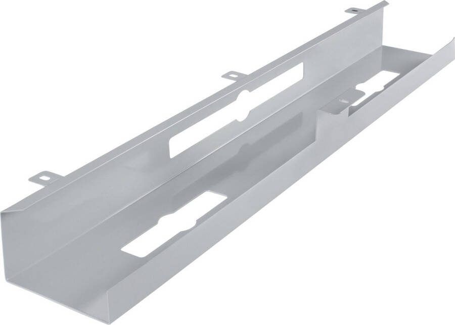 Rootz Living Rootz Kabelgoot Kabelgeleider onder tafel in zilver Horizontale metalen kabelgoot 80x7x13 cm