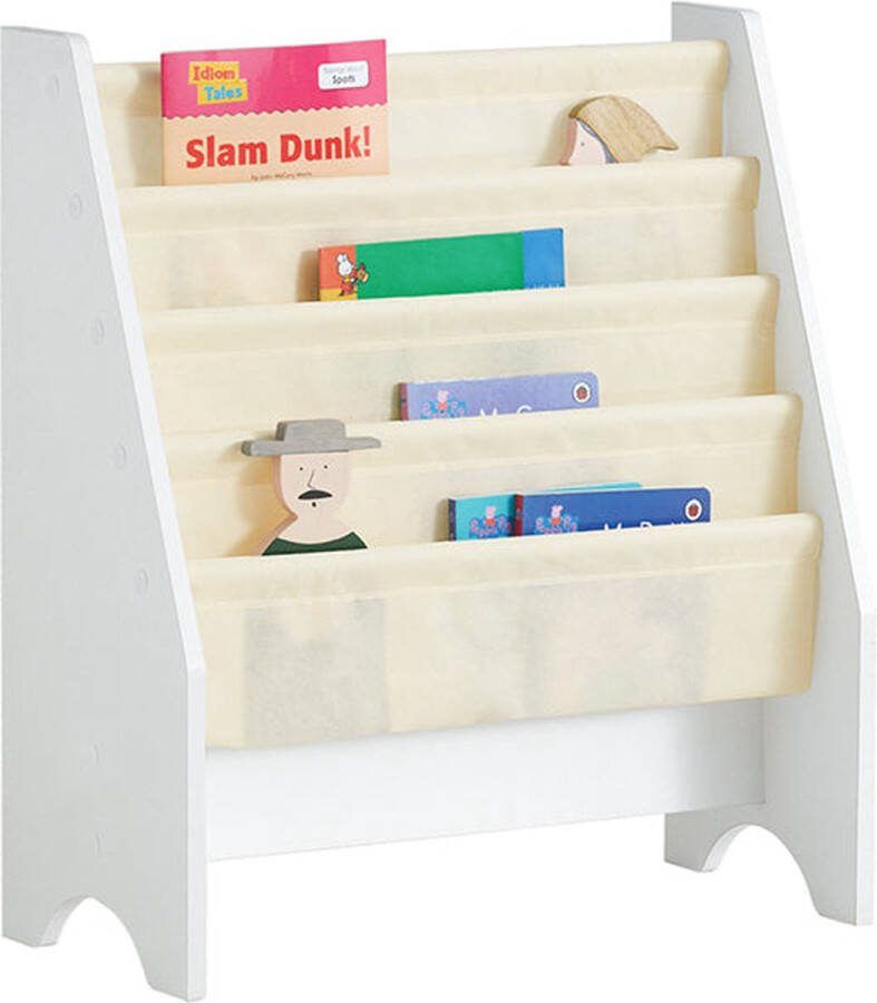 Rootz Living Rootz Kinderboekenplank Hangplank Tijdschriftenrek Milieuvriendelijke spaanplaat Veelzijdige opslag Perfect voor peuters 62 cm x 71 cm x 29 cm