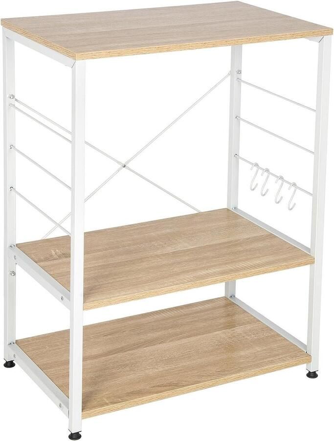 Rootz Living Rootz multifunctionele keukenorganizer opbergrek plank voldoende ruimte duurzame constructie veiligheidsvoorzieningen 60 cm x 40 cm x 82 cm