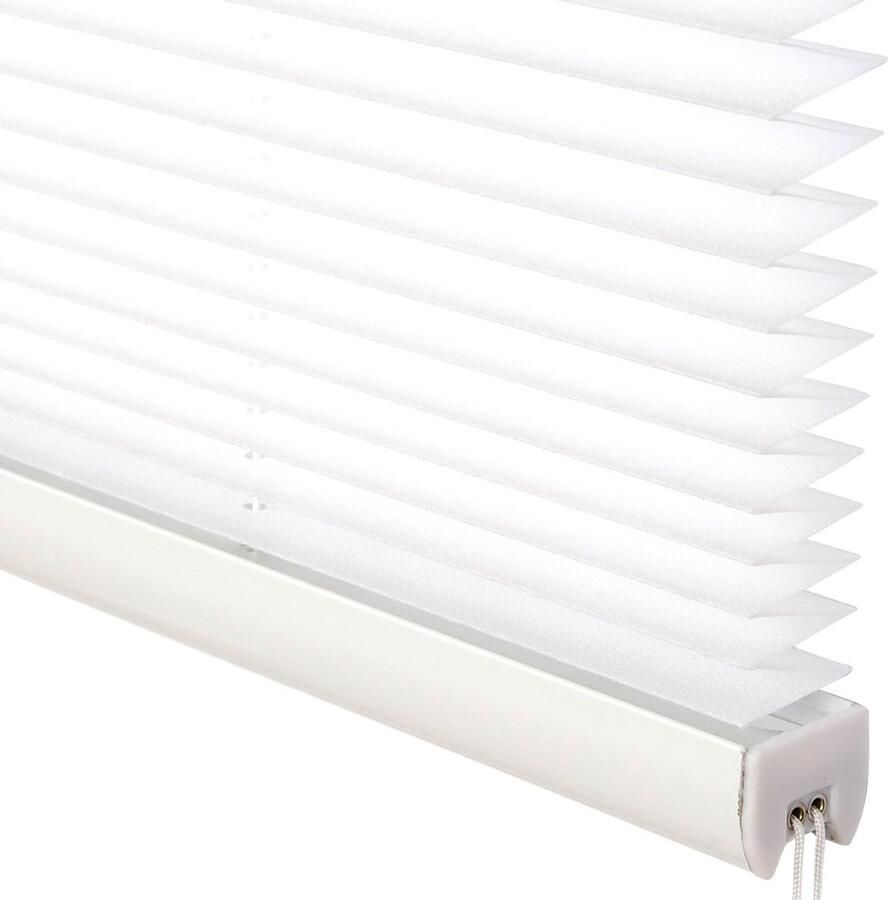 Rootz Living Rootz Plisse Plissé Raamscherm Zonnebrandcrème Lichtfilter Privacyscherm Kamerverduistering Verduisteringsgordijn Wit 60x130cm