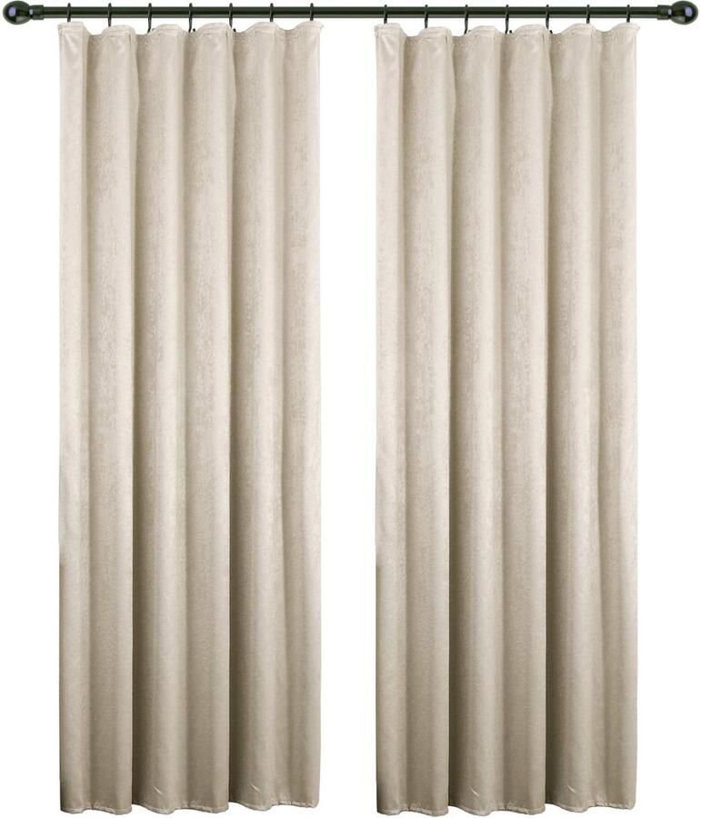 Rootz Living Rootz Verduisteringsgordijnen Gordijnen Raambekleding Thermische panelen Kamerverduisterers Lichtblokkers Schaduwaanbieders Crème 135x245cm