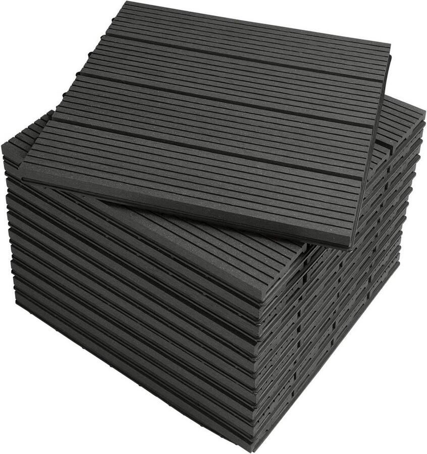 Rootz Living Rootz WPC terrastegels buitenvloeren terrastegels duurzaam eenvoudige installatie weinig onderhoud 30 cm x 30 cm x 2 cm